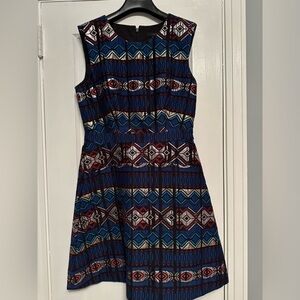 JCrew metallic fit and flare dress